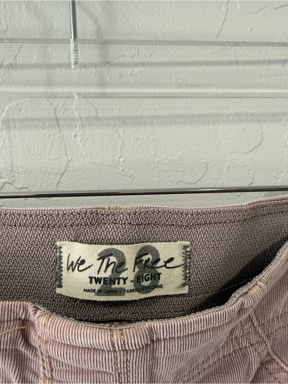 Free People We the Free Pink Corduroy Flare Pull-on Pants Size 28